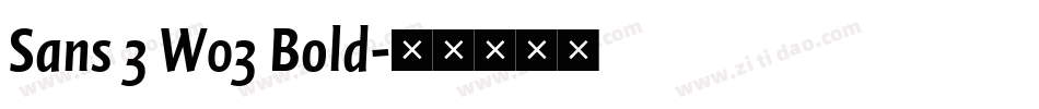 Sans 3 W03 Bold字体转换